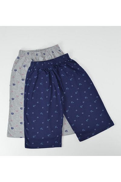 Kidiba Elastic 2-Piece Capri for 7-11 Years Old Boys - Anchor Pocket