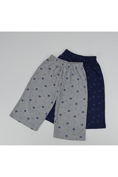 Kidiba Elastic 2-Piece Capri for 7-11 Years Old Boys - Anchor Pocket