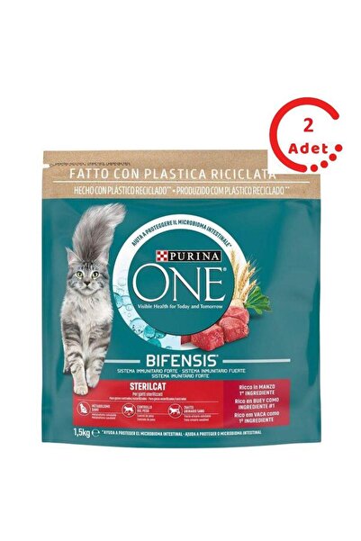 Purina One Sığır Etli Kısırlaştırılmış Yetişkin Kedi Maması 1,5 Kg x 2 Adet
