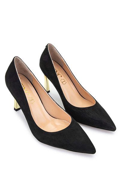Tamer Tanca Vegan Women's Stiletto - Black/Gold Shoes