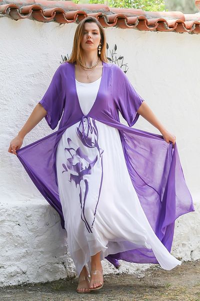 Chiccy Pool Collar Printed - Low Sleeve Long Fit Set, Casual Woven