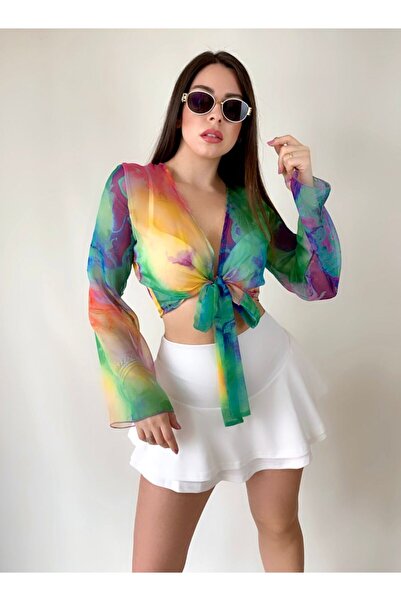Butik MiMi FashionTR Şifon Bağlamalı Bluz