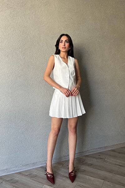 Seda Yalçın Atelier Чоловічий комплект з жилеткою та спідницею з плісированою спідницею