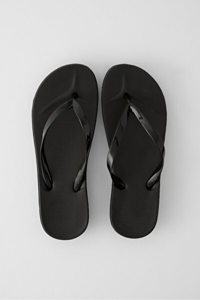 OZYO Belinda Siyah rengi çift renkli eva plaj - Günlük Terlik