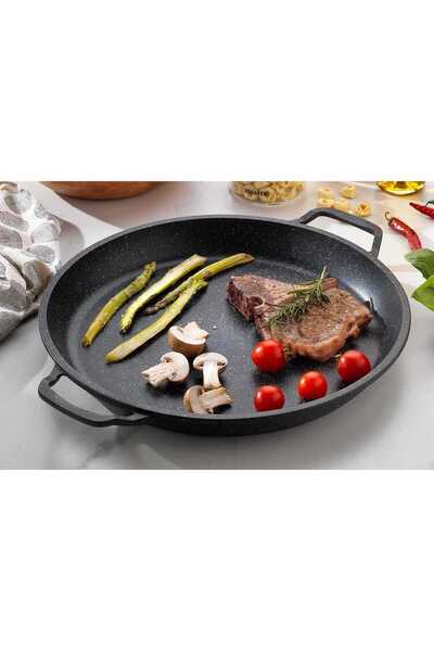 Yıldız çelik Ulutaş Çok Amaçlı Kalın Döküm Kavurma Ve Gözleme Tavası 36 Cm