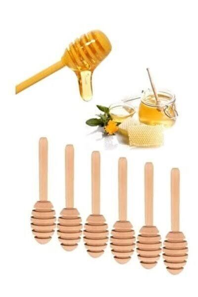 Halaoğlu ملعقة عسل خشبية مزخرفة صغيرة 5 سم 150 قطعة