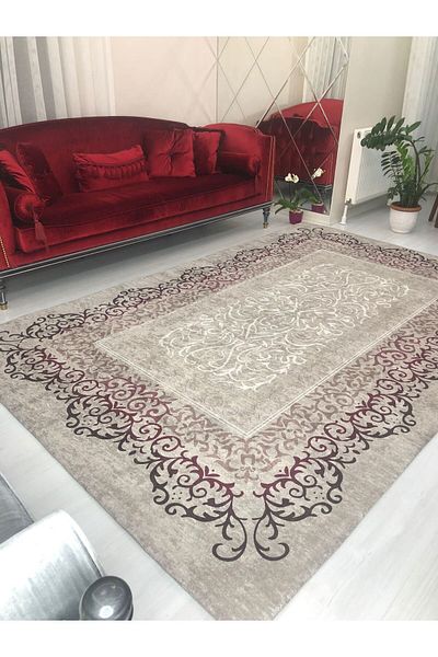 MEKA TEKSTİL DAMSON Model Silk Velvet Elastic Carpet Cover/Cover