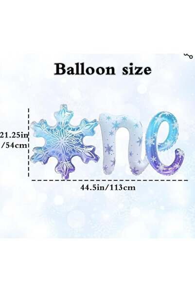 Partifabrik Frozen Kar Tanesi One Bir Yaş Folyo Balon