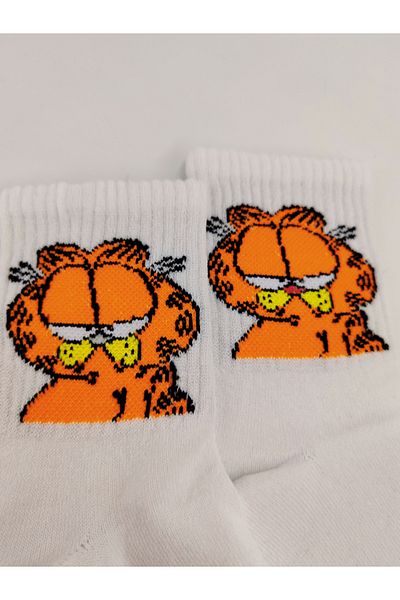 Shuttle Park Garfield Patterned Unisex Comics Written College Socks