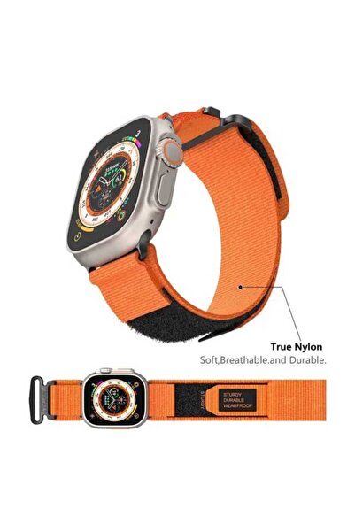 Asfal Metal Başlıklı Şık Tasarımlı Apple Watch Kordon 42mm 44mm 45mm 49mm Uyu...