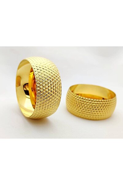 barisiva gold 22 Ayar Altın Kaplama Kadın 4 Cm Eninde Bilezik Modeli Adet Fiyatıdır
