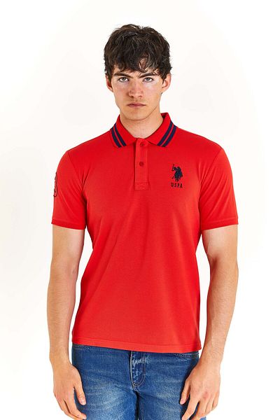 U.S. Polo Assn. US POLO ASSN.Woven Collar Detailed T-Shirt