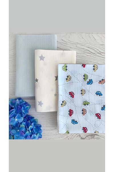 Alpıno Alpinobaby Muslin Cover 85 Cm*85 cm (3 Pieces) Cotton Baby Blanket