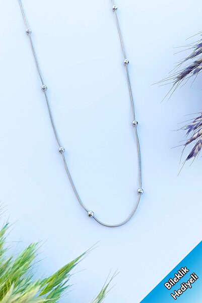 TREND COLLECTİON قلادة نسائية إيطالية رفيعة من الفولاذ المقاوم للصدأ بسلسلة د...