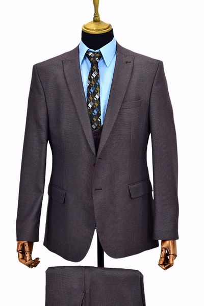 Presto Claret Red Men's Suit - Double Slit, Honeycomb PR-766-800