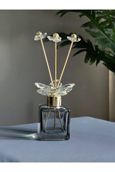 ArzzHome Kristal Cam Koku Şişesi Füme Gold
