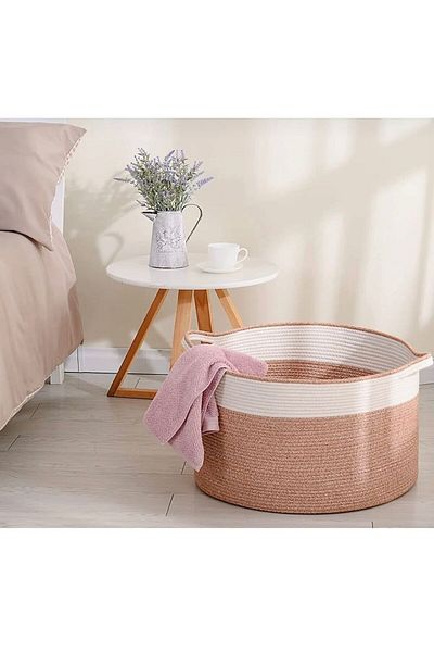 ModaCardin Organizer Ψάθινο Καλάθι Ιουτ - Καλάθι παιχνιδιών και ρούχων