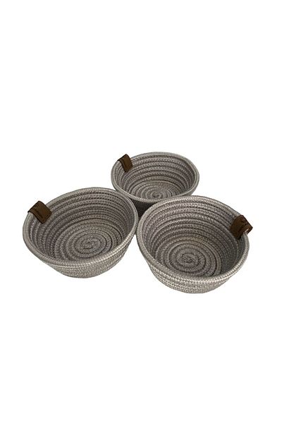 ModaCardin Jute Straw Presentation Container - 3-Piece Presentation Cookie Set