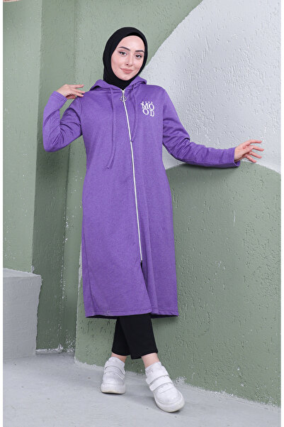 sefamerve Kapüşonlu Spor Kap 3081-11 Koyu Lila
