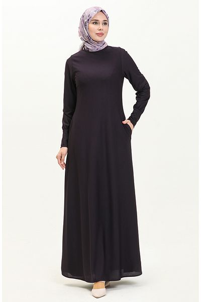 sefamerve Purple Pocket Dress - 0665-06