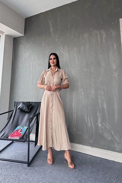 kamacibutik Rochie de vară cu model cu guler cămașă