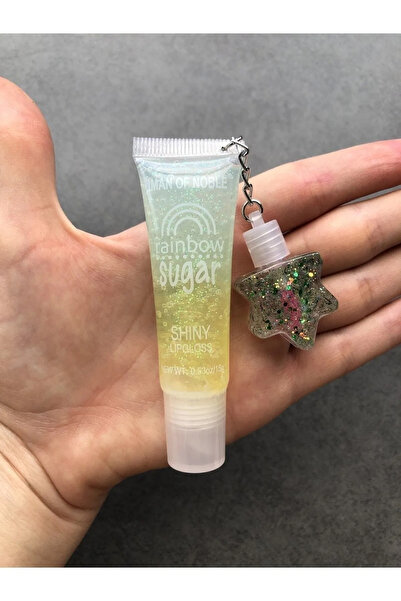 MUJGAN Gökkuşağı Dudak Parlatıcısı Yıldızlı 2’li Rainbow Sugar Shiny Lip Glos...