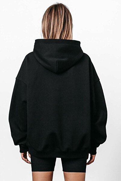 blackjack giyim Unisex 2ip Pleteno Tkanina Oversize kroj Dukserica