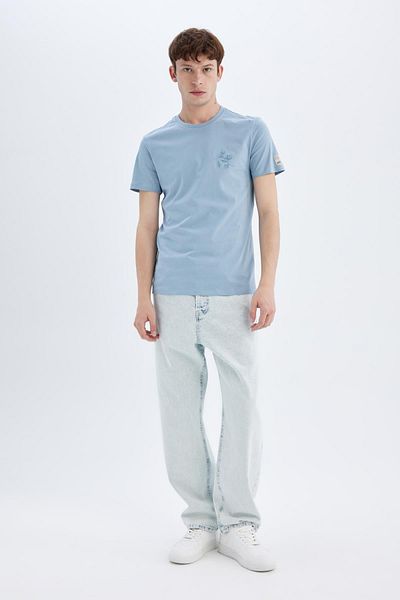 DeFacto T-shirt με στάμπα με λαιμόκοψη - C3946AX24SM