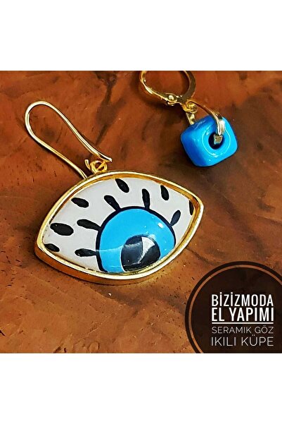 bizizmoda أقراط زجاجية مطلية بالذهب من خرز الطابق السفلي أقراط سيراميك مورانو