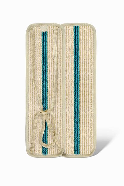 lamina 2-Pack Bathroom Back Brush, Double Sided Shower Washcloth, Long Fabric Handle2 Pieces