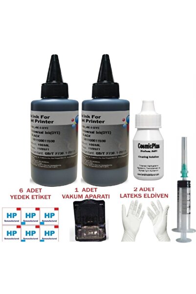 cosmicplus Hp Deskjet 2700 Uyumlu Siyah Kartuş Dolum Seti 2710 Yazıcı 2721 2723 Siyah Mürekkep Set 305