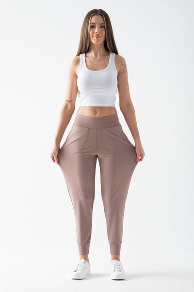 RuyaMood Γυναικείο παντελόνι Mink Mink Jogger με διπλή τσέπη με απαλή υφή