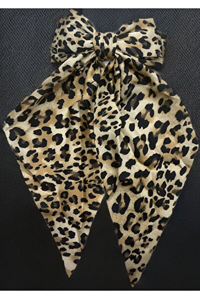TrimArt Store Automatic Leopard Pattern Hair Clip - Bow