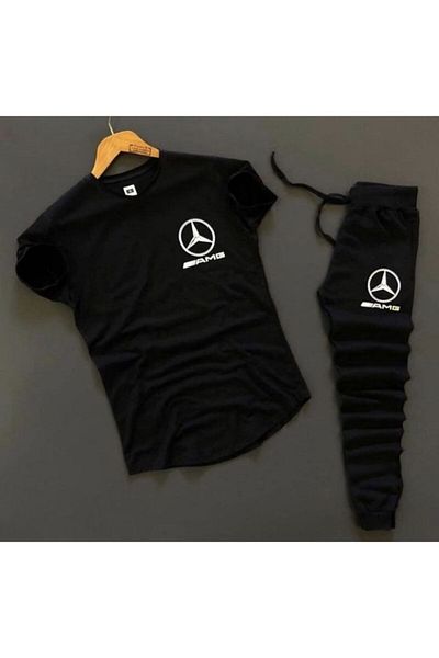 BAYMODA Men's Black Amg Tracksuit Set