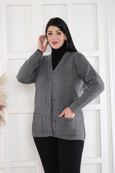 serkan triko Wool Mother Cardigan