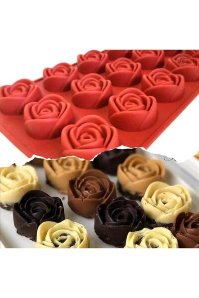 PASTA VİSTA Gül Kek Kalıbı 15li Silikon