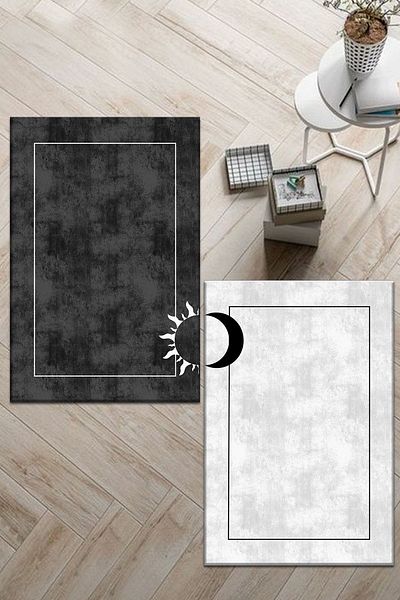 PINKIE HOME Digital Printed Sun Moon Double Prayer Mat - Kaaba Patterned Prayer Mat, Dowry Prayer Mat