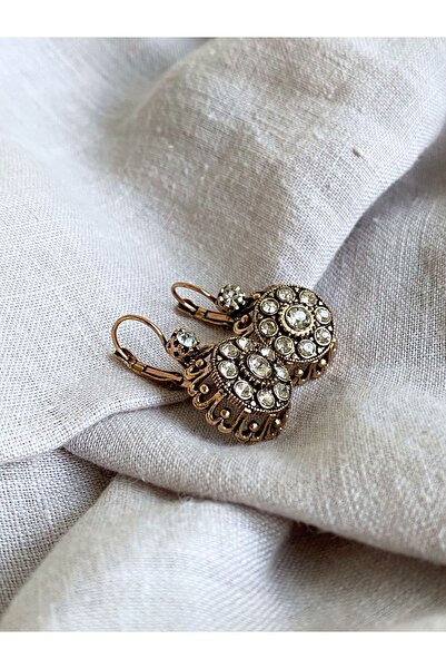 FAYRA ACCESSORIES Kristal Taşlı Papatya Küpe