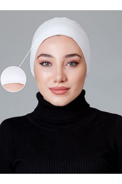 nanak White Combed Non-Slip Bonnet