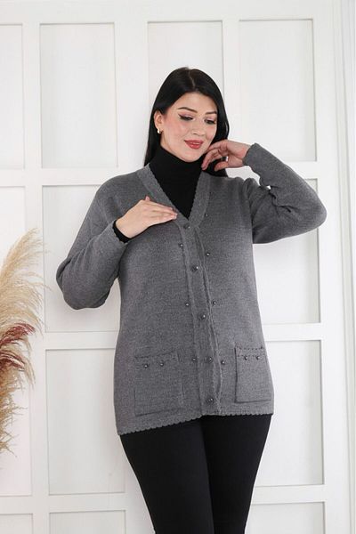 serkan triko Wool Mother Cardigan