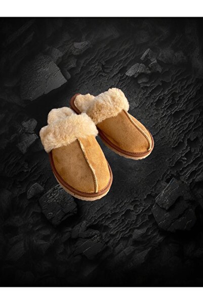 İpek Women's Colorful Plush Fluffy Non-Slip Sole Home Office Furry Slippers