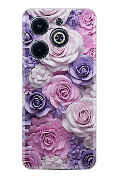 INFINIX Hot 40i Kılıf Desenli Baskılı Silikon Mixed Flowers STK:19