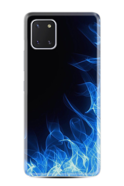 Genel Markalar Samsung Galaxy Note 10 Lite Kılıf Desenli Baskılı Silikon Blue...