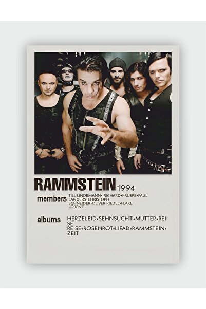 fırsatlar diyarı Rammstein Duvar Posteri - Kalın Kağıt - Çerçevesiz