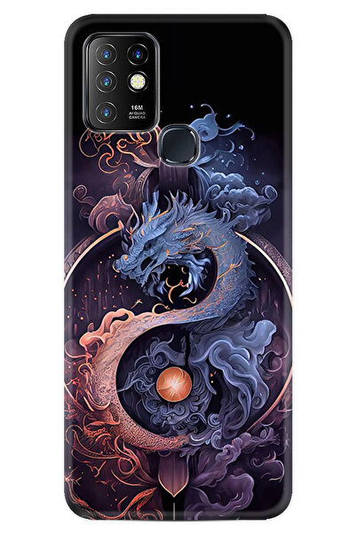 INFINIX Hot 10 Kılıf Desenli Baskılı Silikon Dragon STK:52