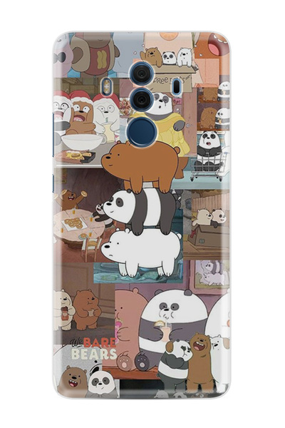 Genel Markalar Huawei Mate 10 Pro Kılıf Desenli Baskılı Silikon Bare Bears STK:1