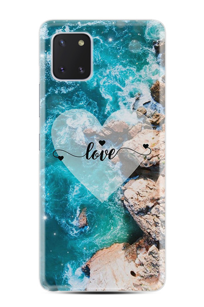 Genel Markalar Samsung Galaxy Note 10 Lite Kılıf Desenli Baskılı Silikon Love...