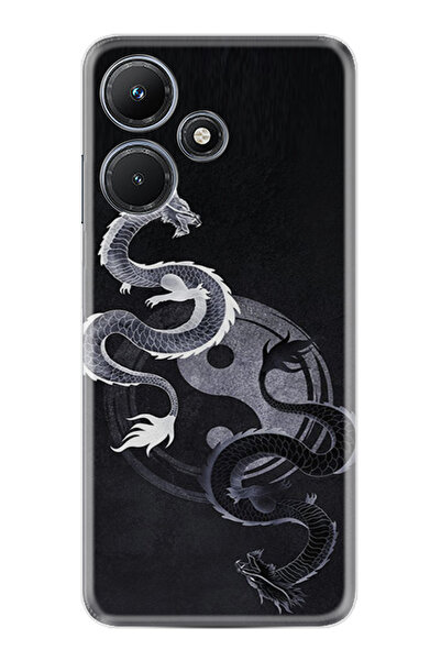 INFINIX Hot 30i Kılıf Desenli Baskılı Silikon Ying Yang  STK:51