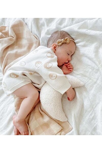 sevaradekor Τέσσερα μπούκλετ φεγγάρι μαξιλάρι λευκό μεσαίο μέγεθος