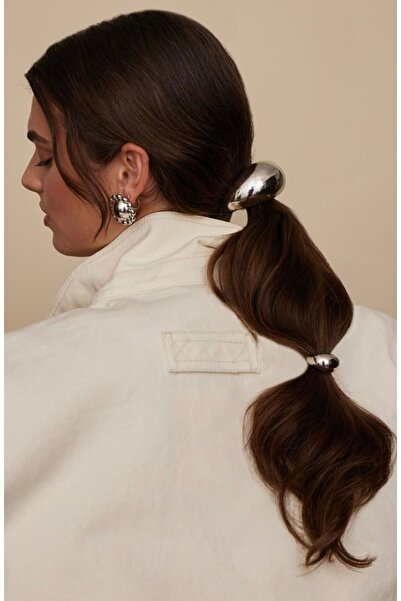 EmdJewelryy Ασημένια μεταλλική ελαστική πόρπη με χοντρή καμπύλη